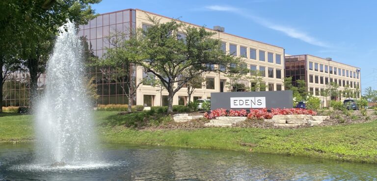 Exterior of Eden's Corporate Center office building in Northbrook, Illinois.