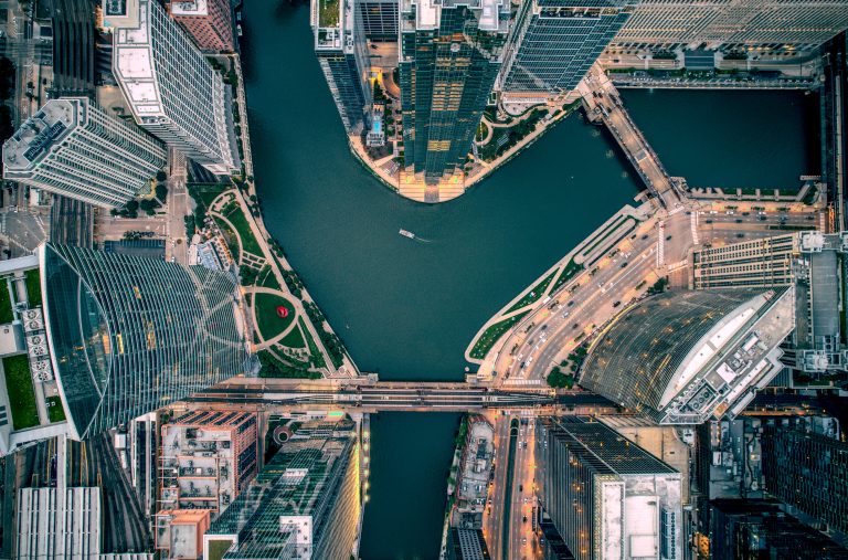 Drone photo of Wolf Point in Chicago